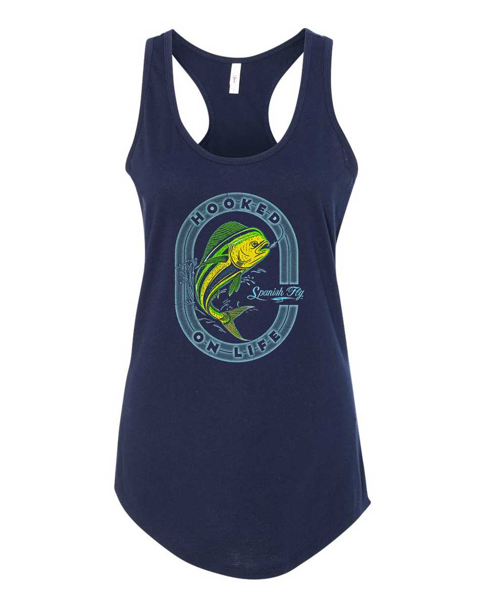 Women's Hooked on Life Racerback Tank Top