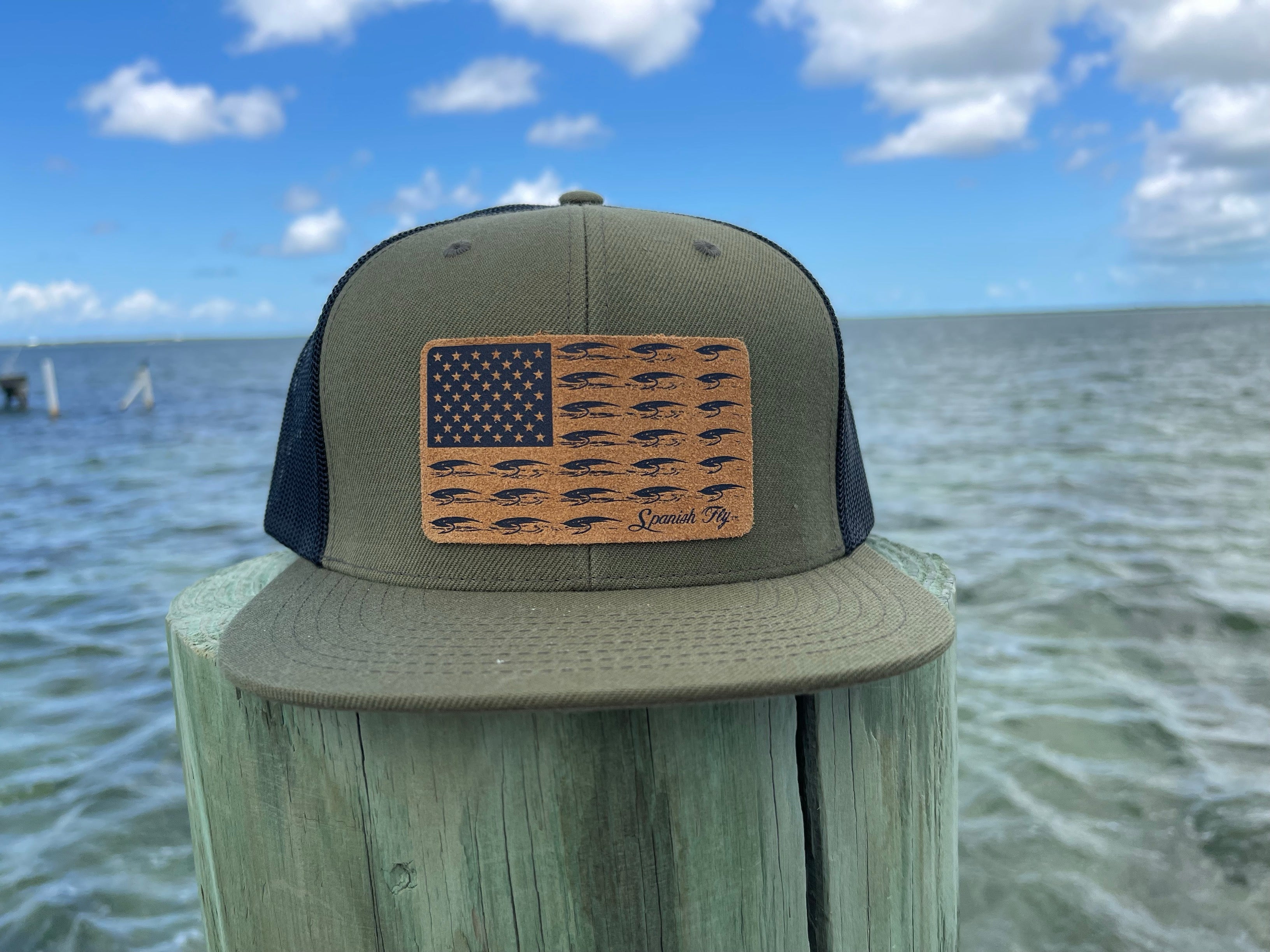 Spanish Fly Bug Stripes American Flag Flat Bill