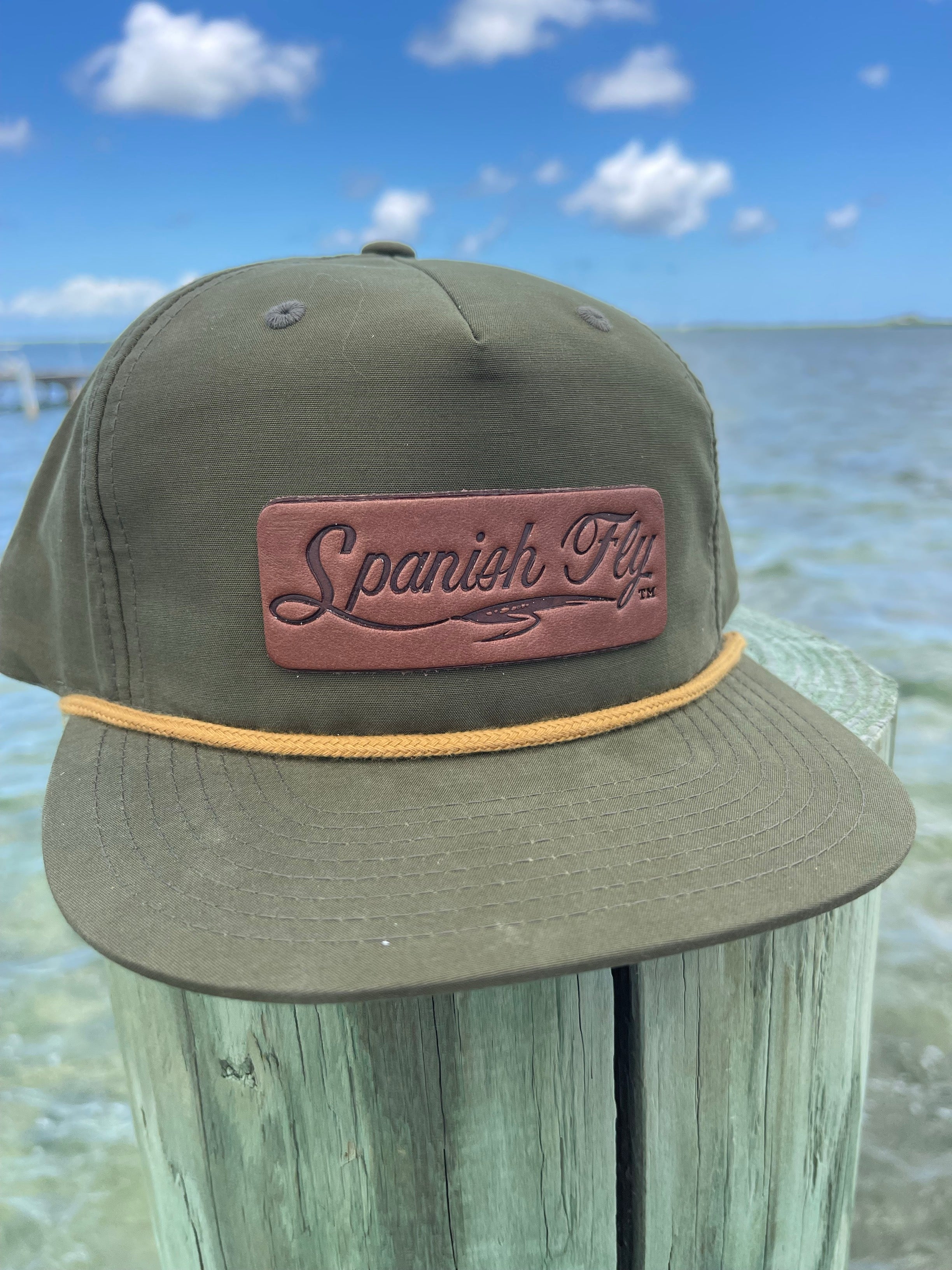 Spanish Fly Leather Patch UPF50+ Performance Rope Hat