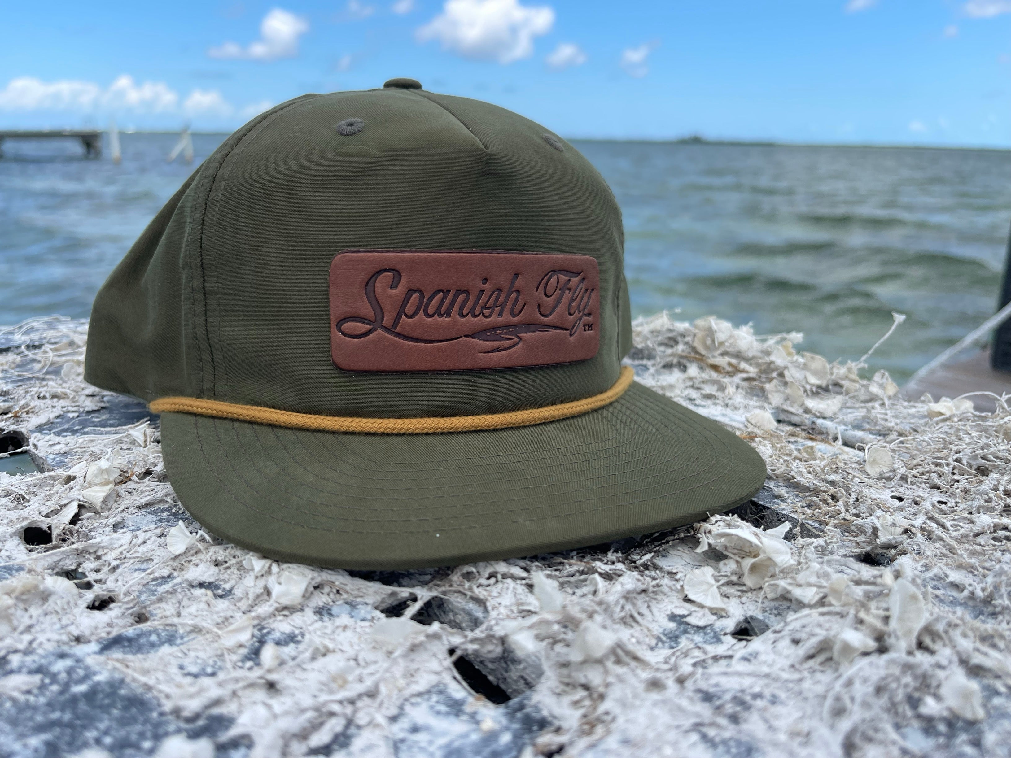 Spanish Fly Leather Patch UPF50+ Performance Rope Hat