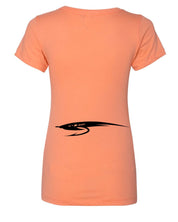 Women’s Spanish Fly V‑Neck Tee – Lobster King Design by Caleb Goins