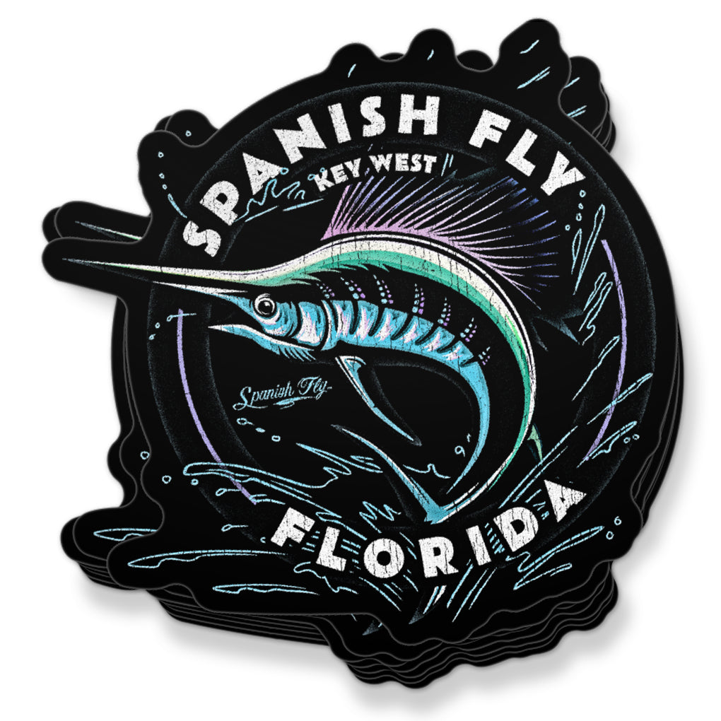 Spanish Fly Sail Fish Key West Sticker