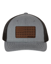 Youth Leather Patch American Flag Trucker