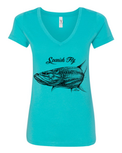 Womens V Neck Tarpon Tide