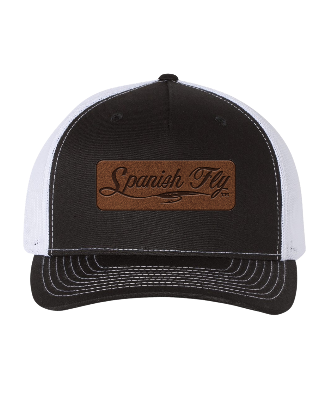Spanish Fly Logo Leather Patch Snapback Trucker Hat