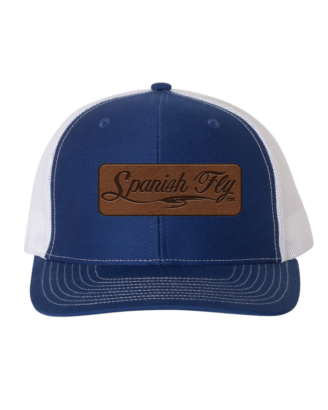 Spanish Fly Logo Leather Patch Snapback Trucker Hat