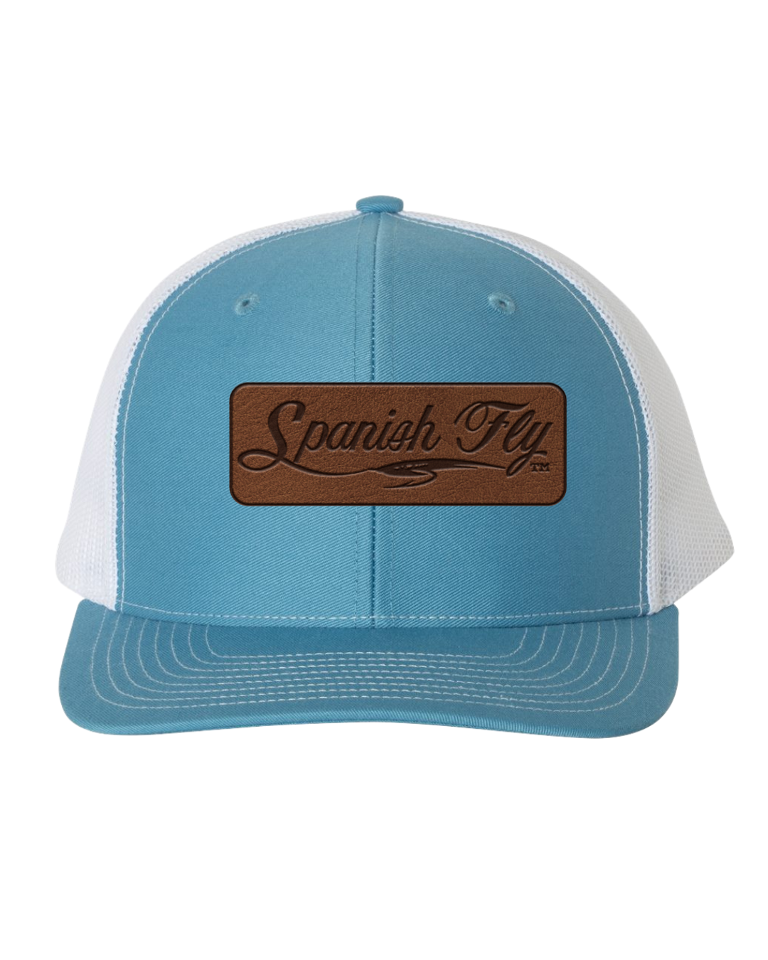 Spanish Fly Logo Leather Patch Snapback Trucker Hat