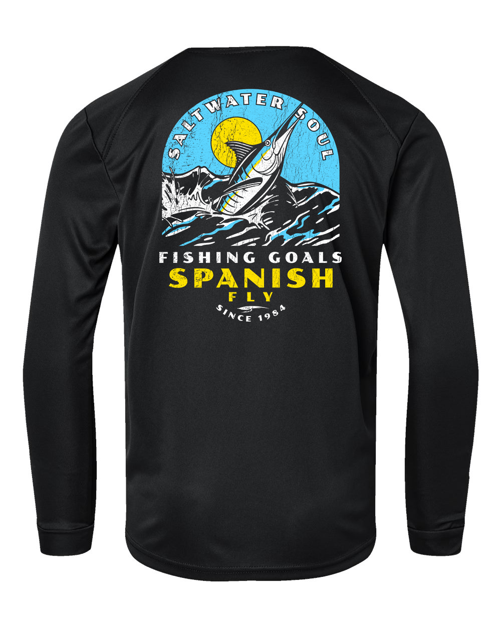 Youth Fishing Goals Performance Long Sleeve