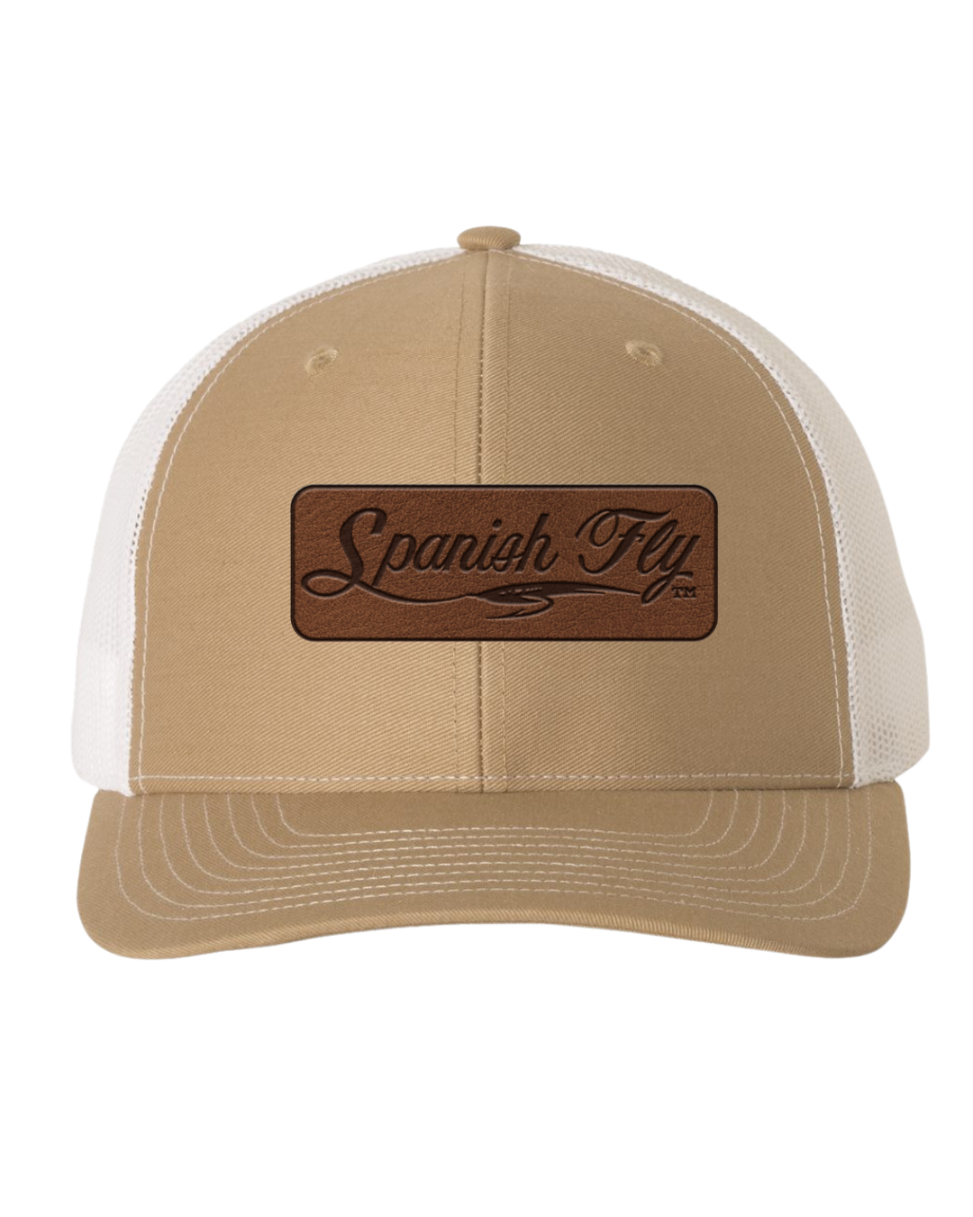 Spanish Fly Logo Leather Patch Snapback Trucker Hat