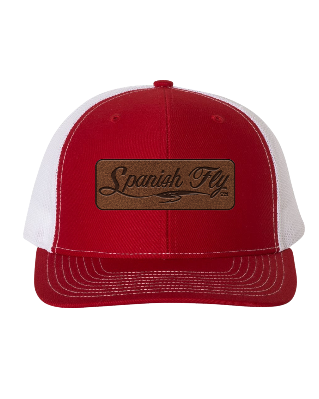 Spanish Fly Logo Leather Patch Snapback Trucker Hat