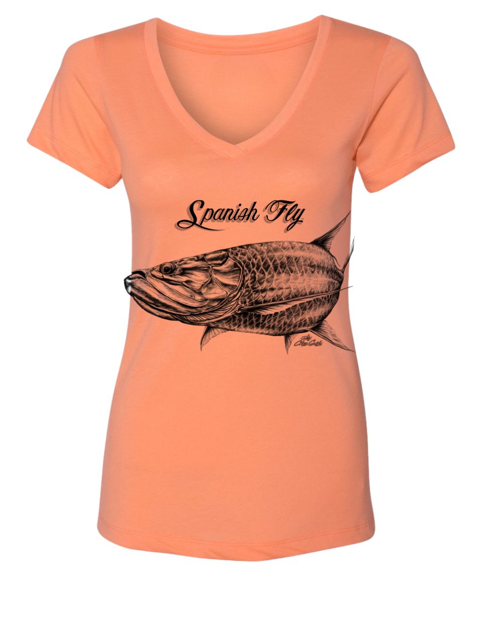 Womens V Neck Tarpon Tide