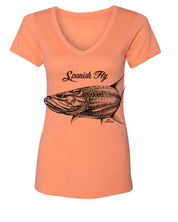 Womens V Neck Tarpon Tide