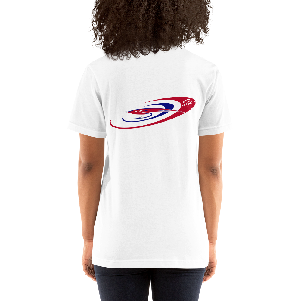 Women's Red White Blue Spanish Fly Logo T-Shirt
