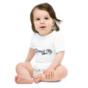 White Spanish Fly Logo Baby Onesie