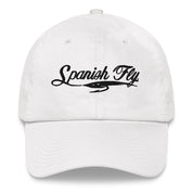 White Spanish Fly Logo Dad Hat